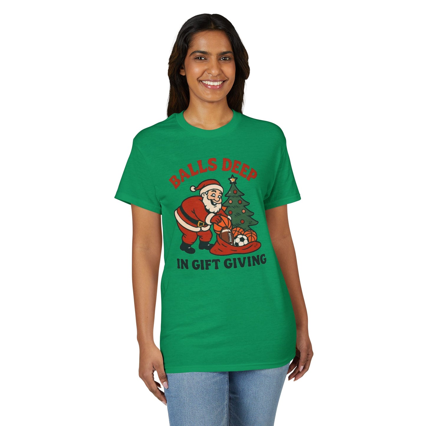 Santa Balls Deep, Unisex DryBlend® T-Shirt