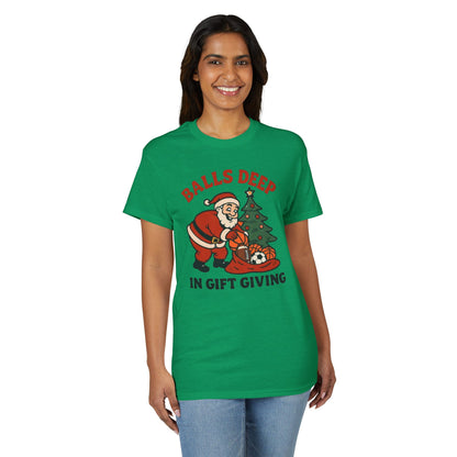 Santa Balls Deep, Unisex DryBlend® T-Shirt