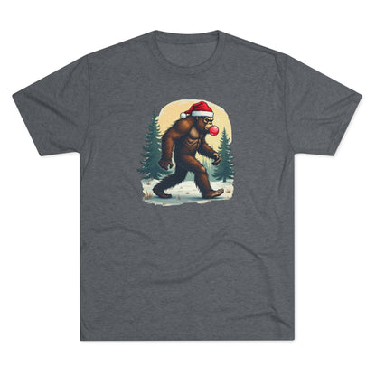 Christmas Bigfoot T-Shirt – Santa Hat Sasquatch Holiday Tee