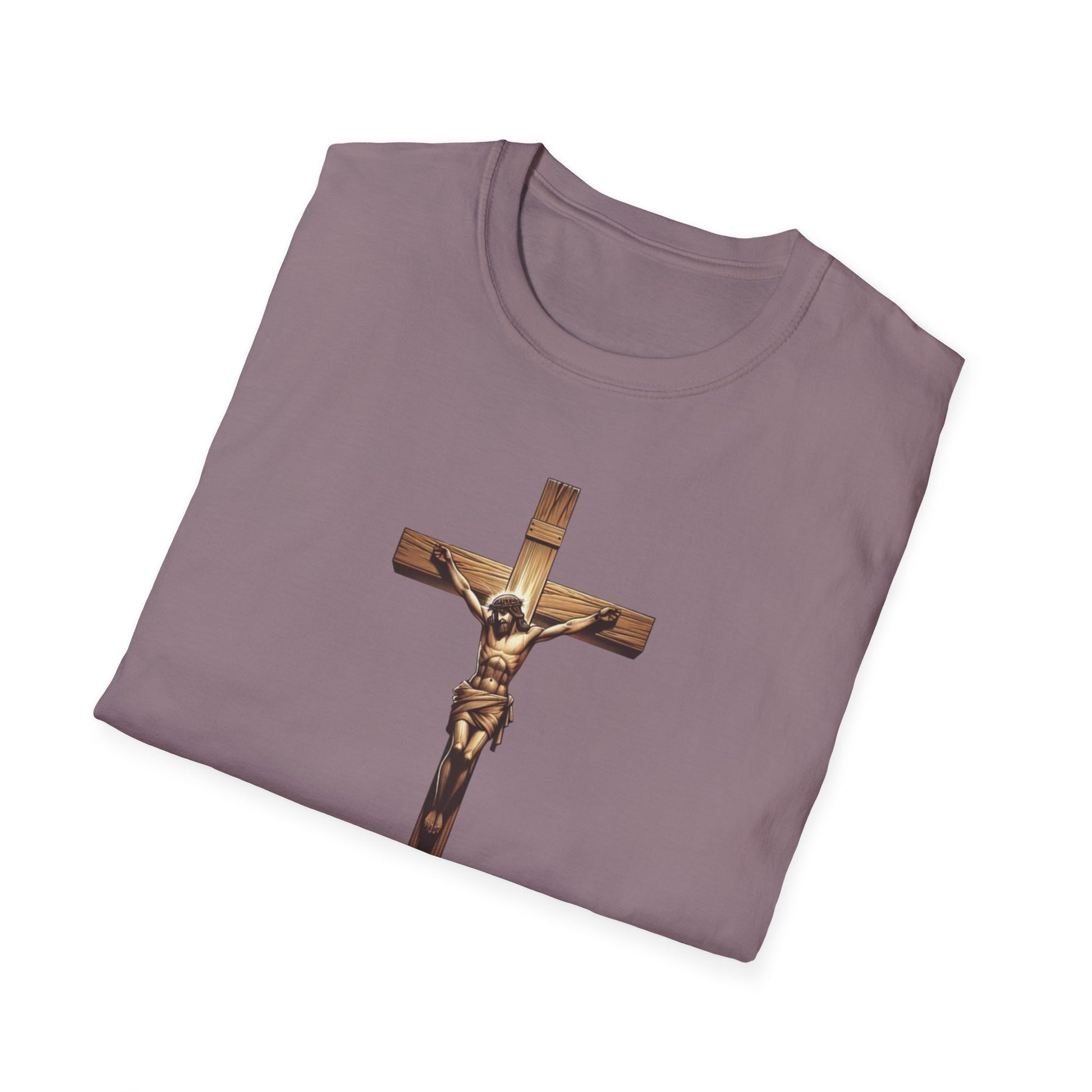 On the Cross, Unisex Softstyle T-Shirt - Psychonaut Swag