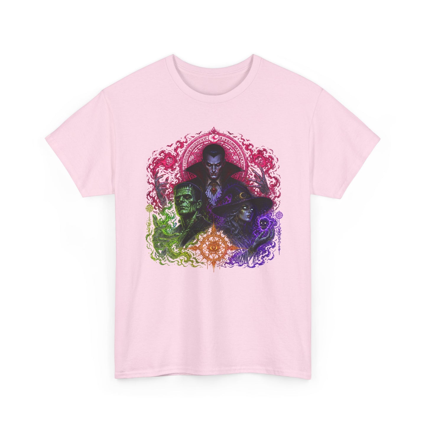 Mystic Vampire Trio T-Shirt — Gothic Rainbow Horror Art Tee