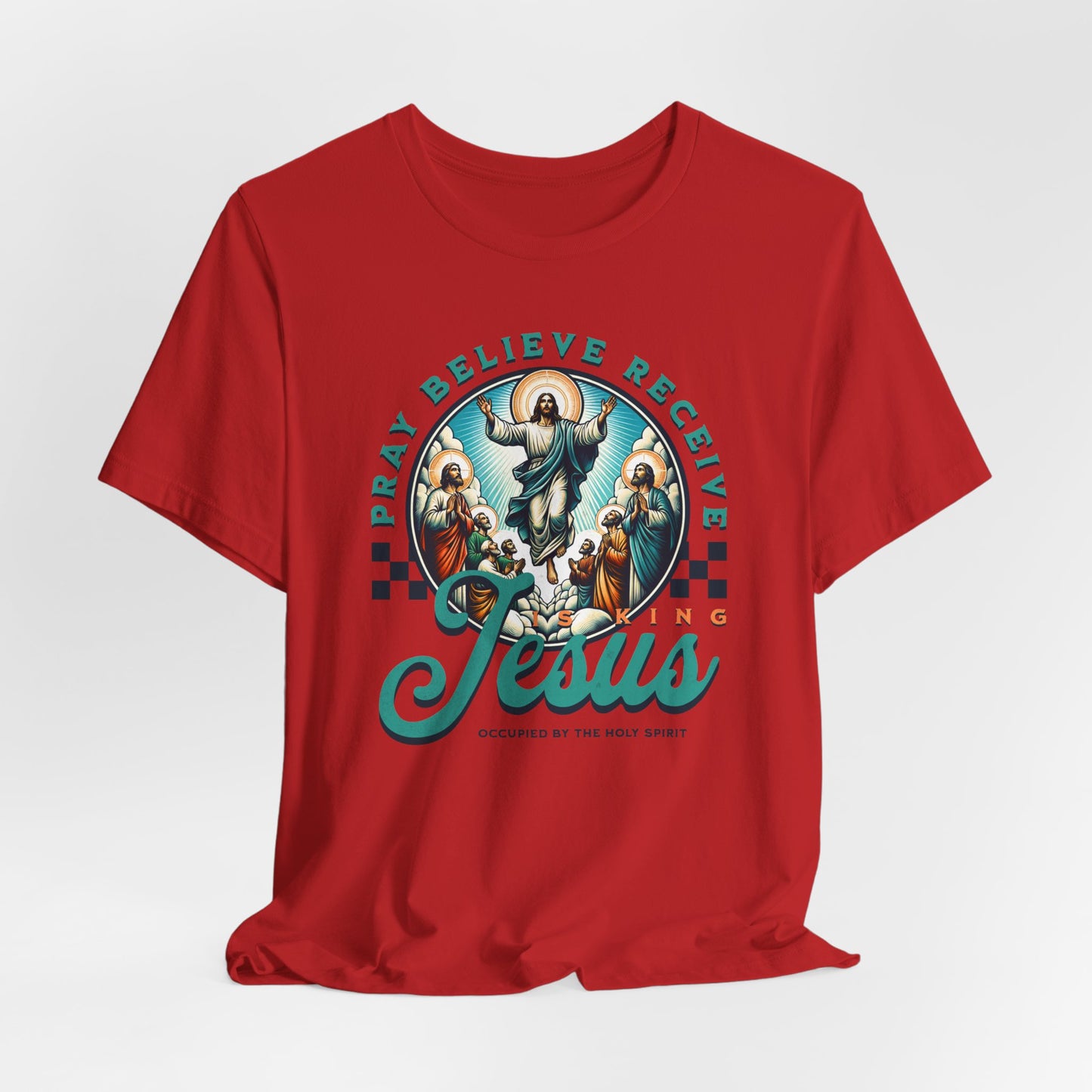 Jesus Prayer Tee — "Pray Believe Receive" Christian Graphic T-Shirt