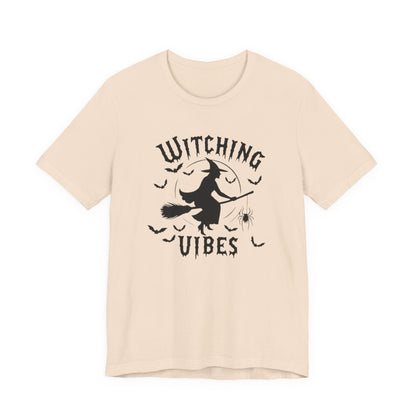 Witching Vibes Graphic Tee, Halloween Apparel, Unisex Costume Top, Casual T-Shirt, Spooky Season Outfit, Witchy Gift
