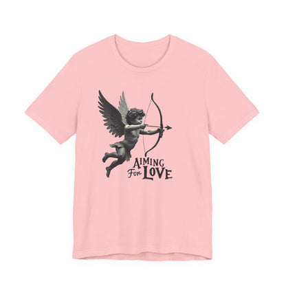 Cupid Graphic Tee — "Aiming for Love" Vintage Valentine T‑Shirt