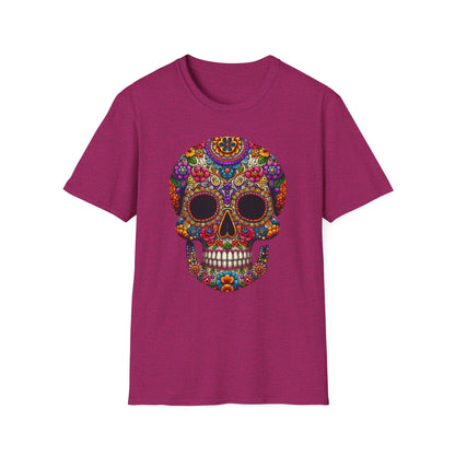 Floral Skull, Unisex Softstyle T-Shirt - Psychonaut Swag