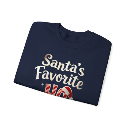 Santa’s Favorite, ugly Christmas sweater Unisex Heavy Blend™ Crewneck Sweatshirt