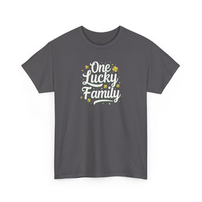 One Lucky Family,  Unisex Heavy Cotton Tee