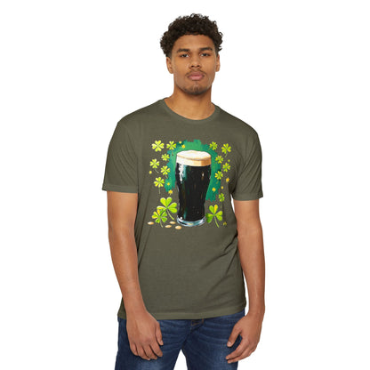 St. Patrick's Day Pint T-Shirt — Irish Beer Shamrock Design