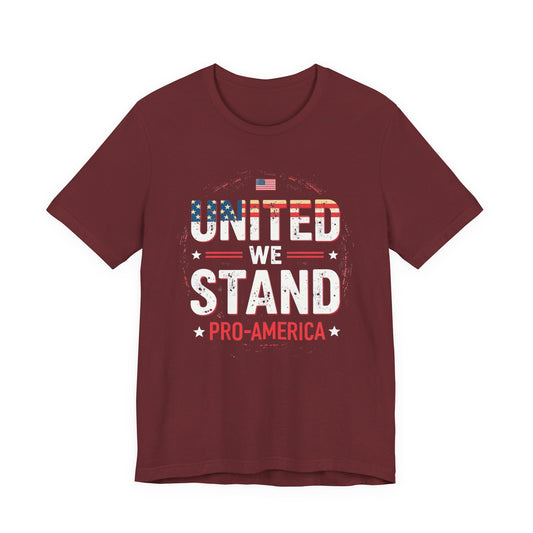 United We Stand Pro-America Unisex Tee - Casual Patriotic Shirt - Psychonaut Swag