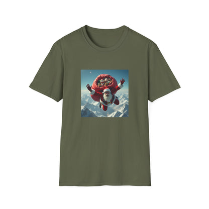 Skydiving Santa, Unisex Softstyle T-Shirt