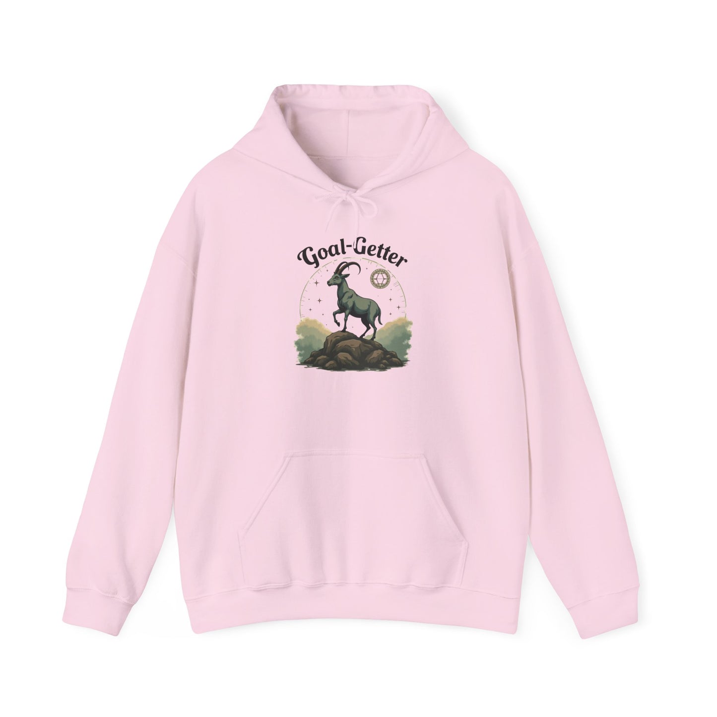 Goal-Getter Goat Hoodie – Motivational Graphic Pullover