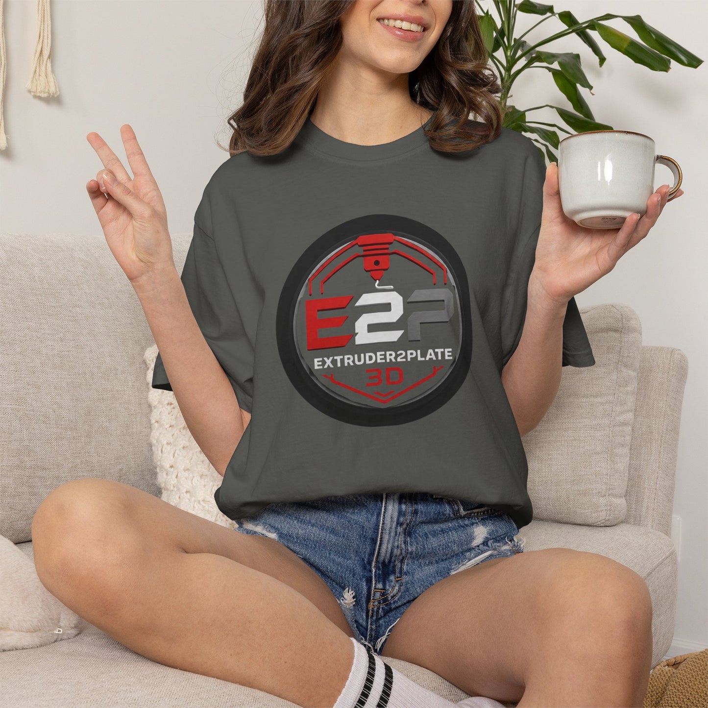 Extruder2Plate E2P Logo Tee (3D Printing Enthusiast Shirt)