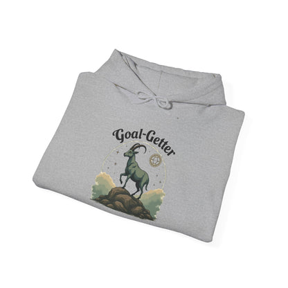 Goal-Getter Goat Hoodie – Motivational Graphic Pullover