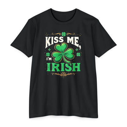 Kiss Me I’m Irish, Unisex CVC Jersey T-shirt