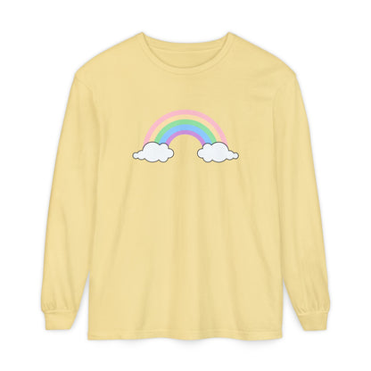 Rainbow, Unisex Garment-dyed Long Sleeve T-Shirt - Psychonaut Swag