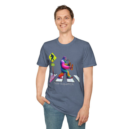 Sax-Squatch, Unisex Softstyle T-Shirt