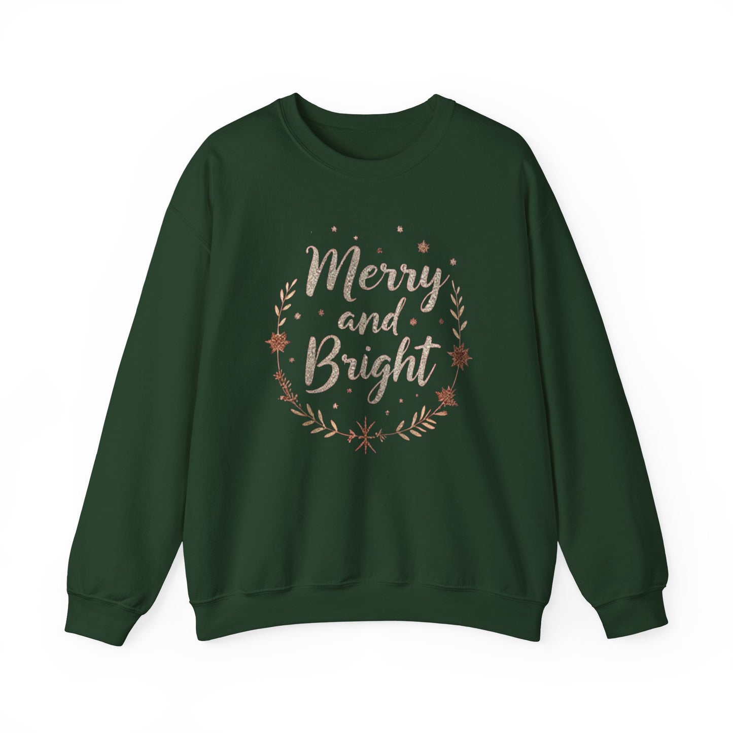 Merry and Bright Crewneck Sweatshirt — Holiday Christmas Sweatshirt