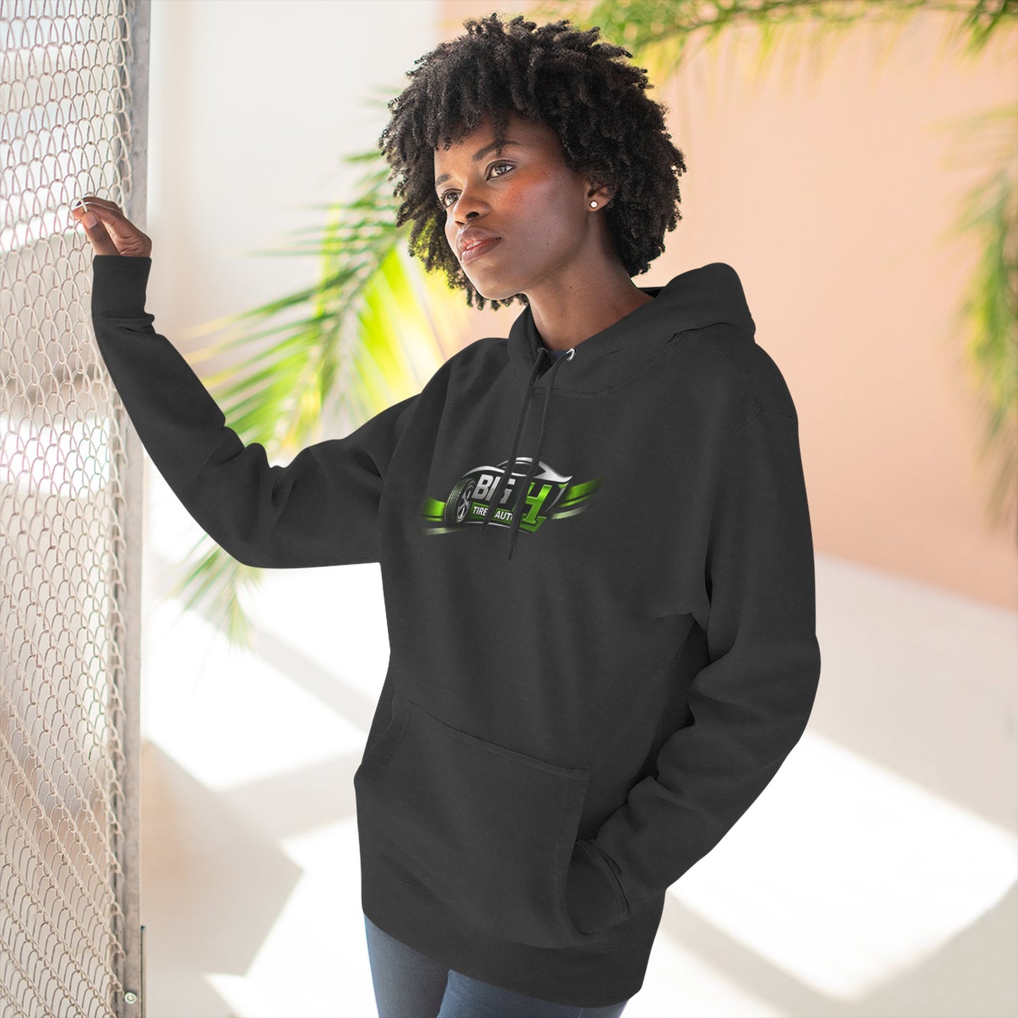 Mechanic Big H, Three-Panel Fleece Hoodie