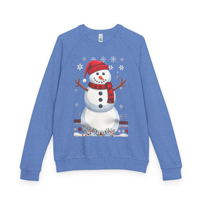 Snowman Holiday Crewneck — Snowy Season Raglan Sweatshirt