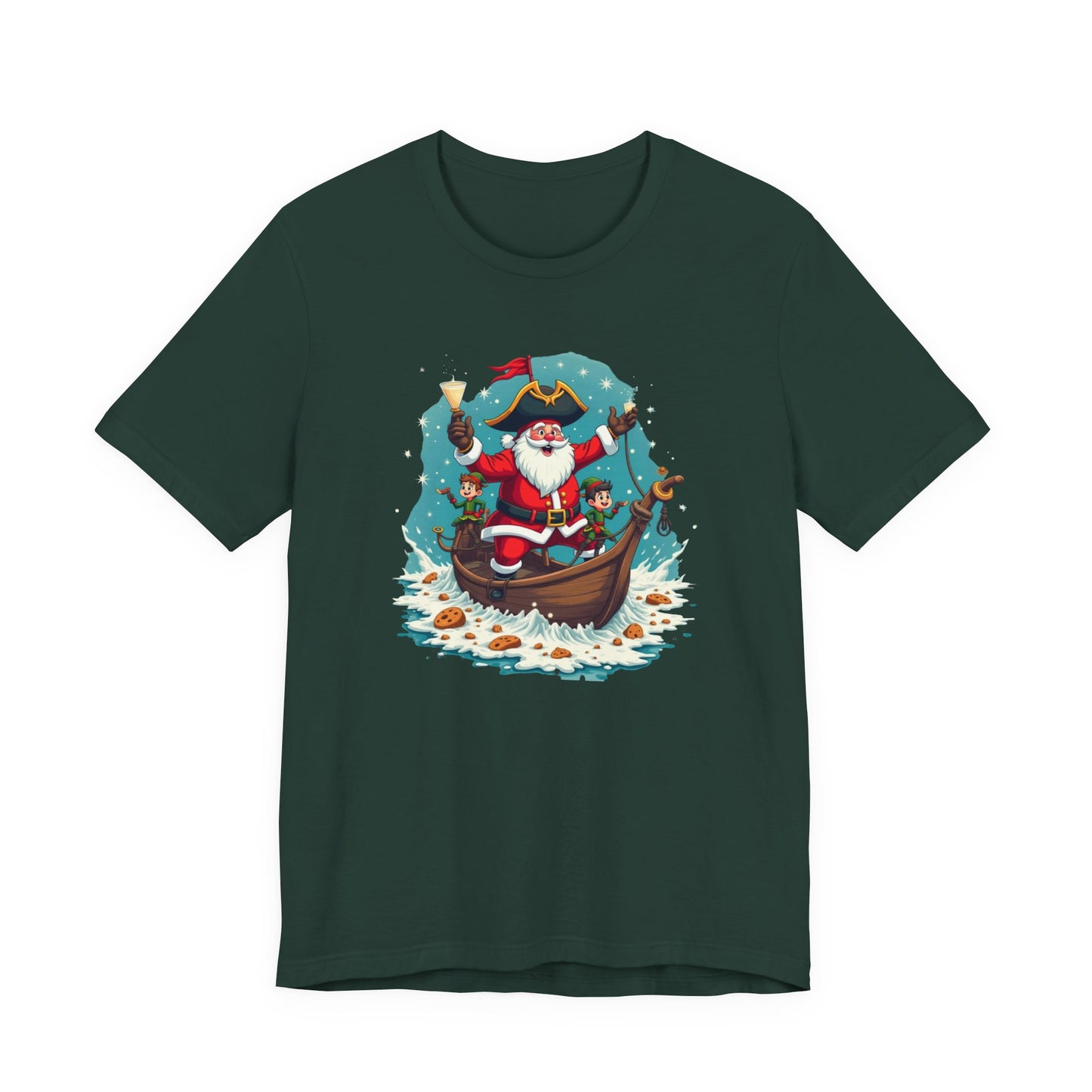 Santa in Gondola Christmas Tee