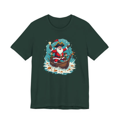 Santa in Gondola Christmas Tee