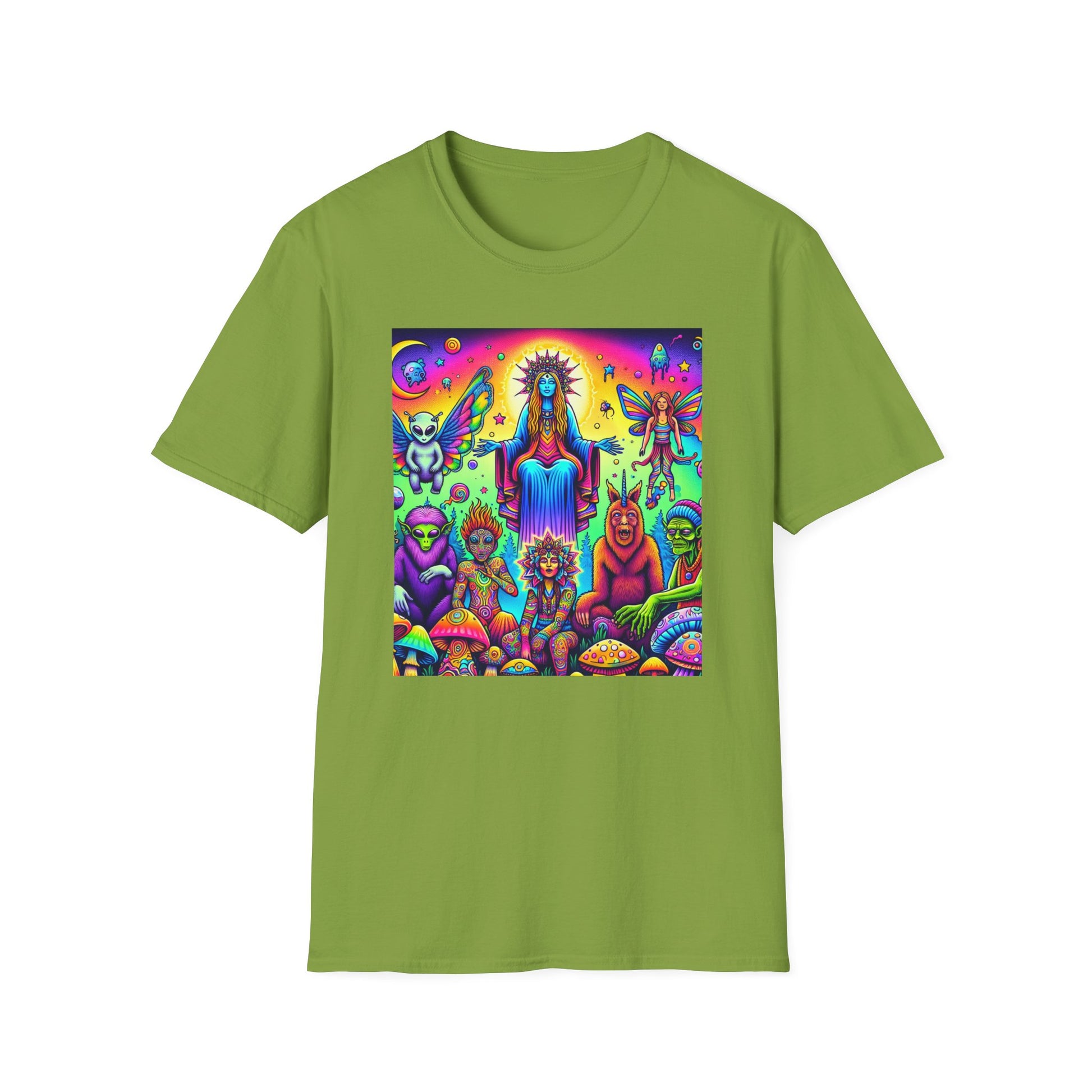 Mythical Creatures Unisex Softstyle T-Shirt - Last Supper Style - Psychonaut Swag