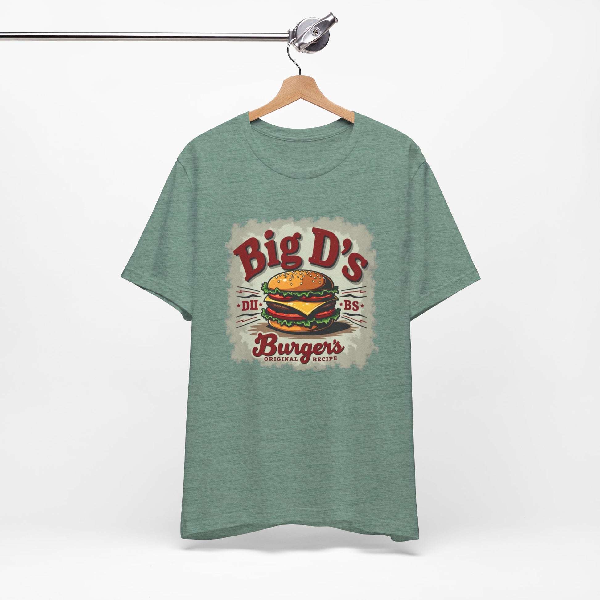 Big D's Burgers Unisex Jersey Tee - Fun Foodie Shirt, Casual Wear, Burger Lover Gift, Retro Fast Food T-Shirt, Summer BBQ Fashion - Psychonaut Swag