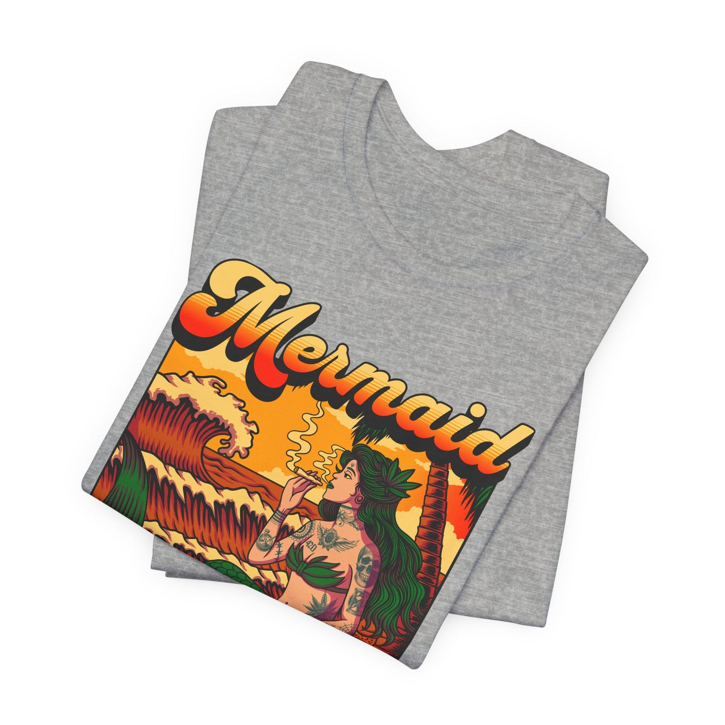 Mermaid Paradise Tee — Retro Vintage Beach Graphic T-Shirt