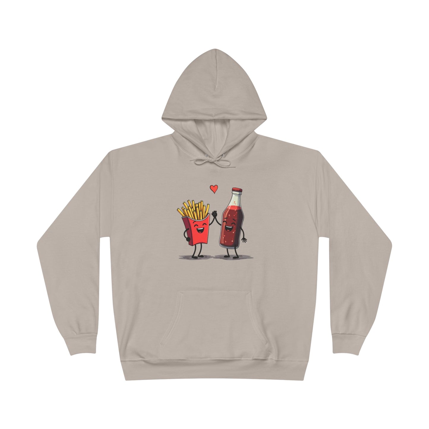 Fries and Soda Love, Unisex EcoSmart® Pullover Hoodie Sweatshirt