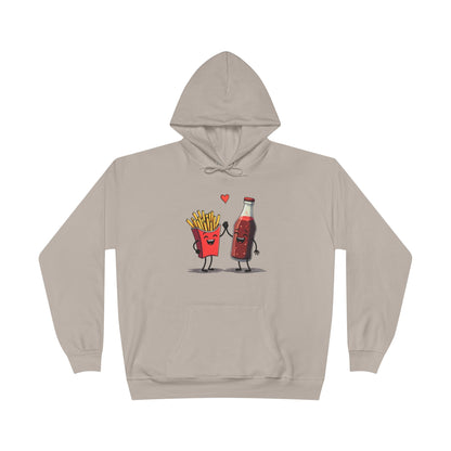 Fries and Soda Love, Unisex EcoSmart® Pullover Hoodie Sweatshirt