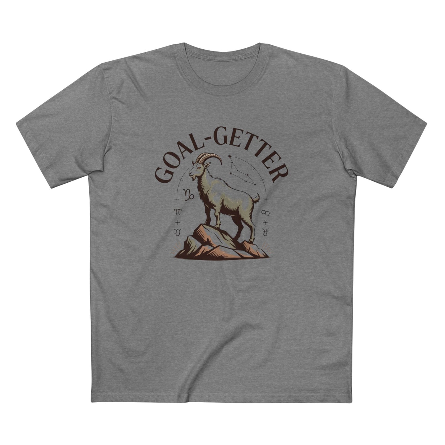 Goal-Getter Goat, Capricorn T-Shirt – Motivational Mountain Climber Tee