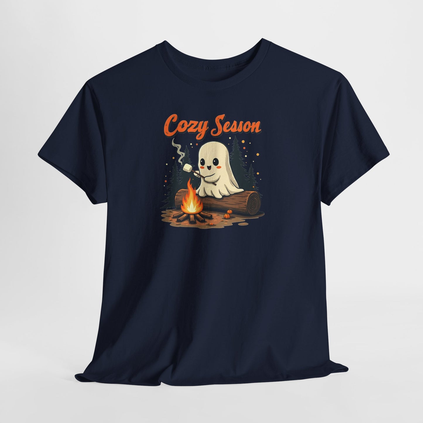 Cozy Season Tee — Cute Ghost Campfire Halloween T-Shirt