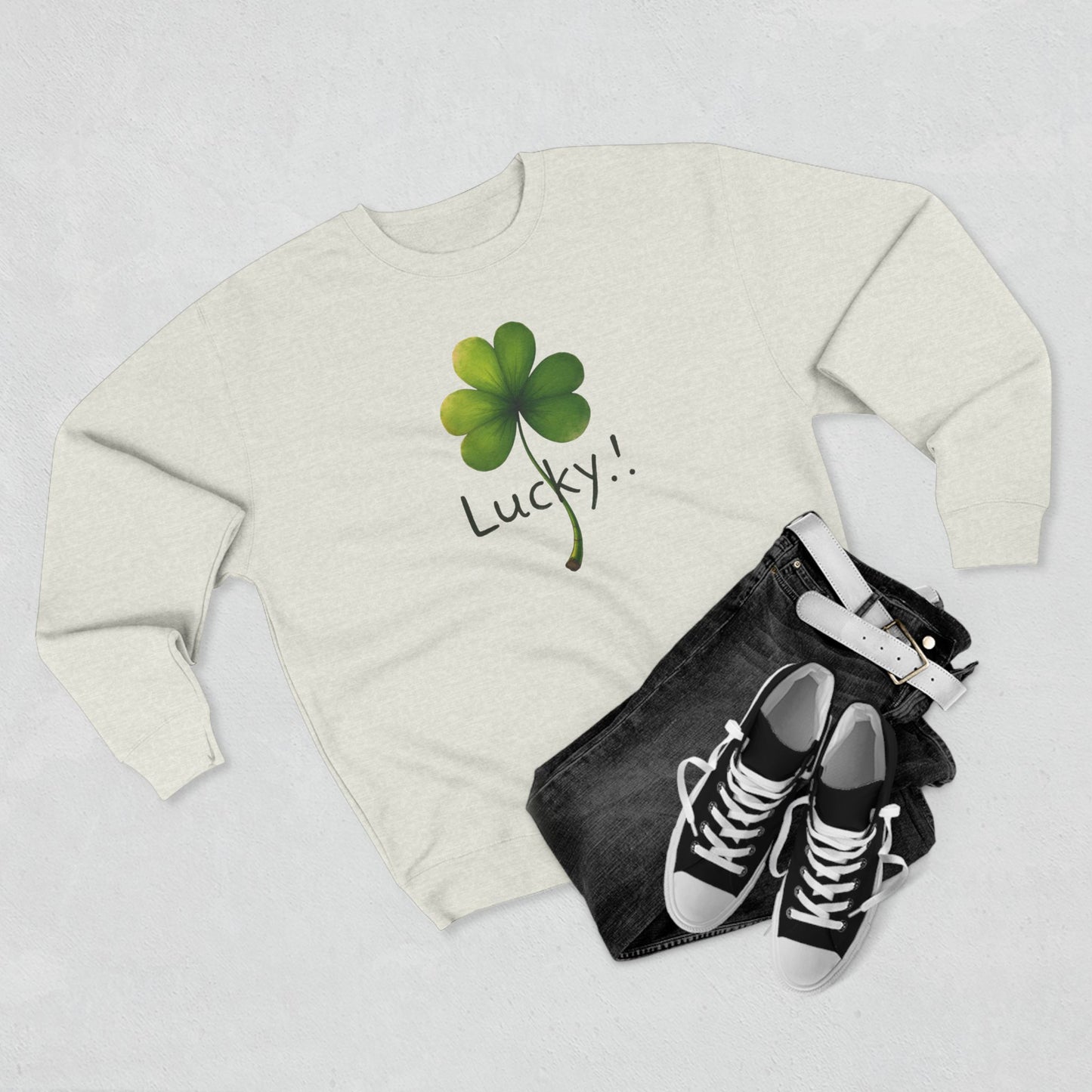 Lucky Clover Crewneck Sweatshirt — St. Patrick’s Day Shamrock Pullover