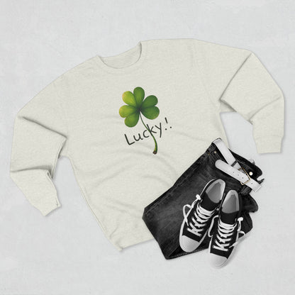Lucky Clover Crewneck Sweatshirt — St. Patrick’s Day Shamrock Pullover