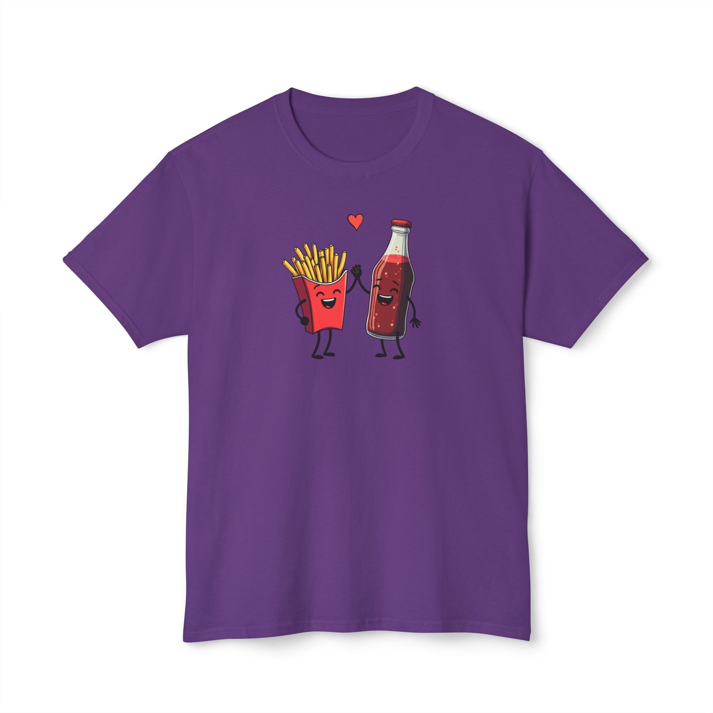 Fries & Soda Love T-Shirt — Cute Cartoon Food Couple Tee