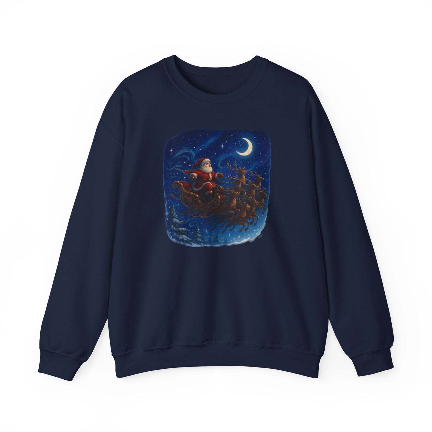 Christmas Santa Sleigh Crewneck Sweatshirt