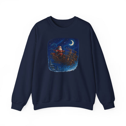 Christmas Santa Sleigh Crewneck Sweatshirt