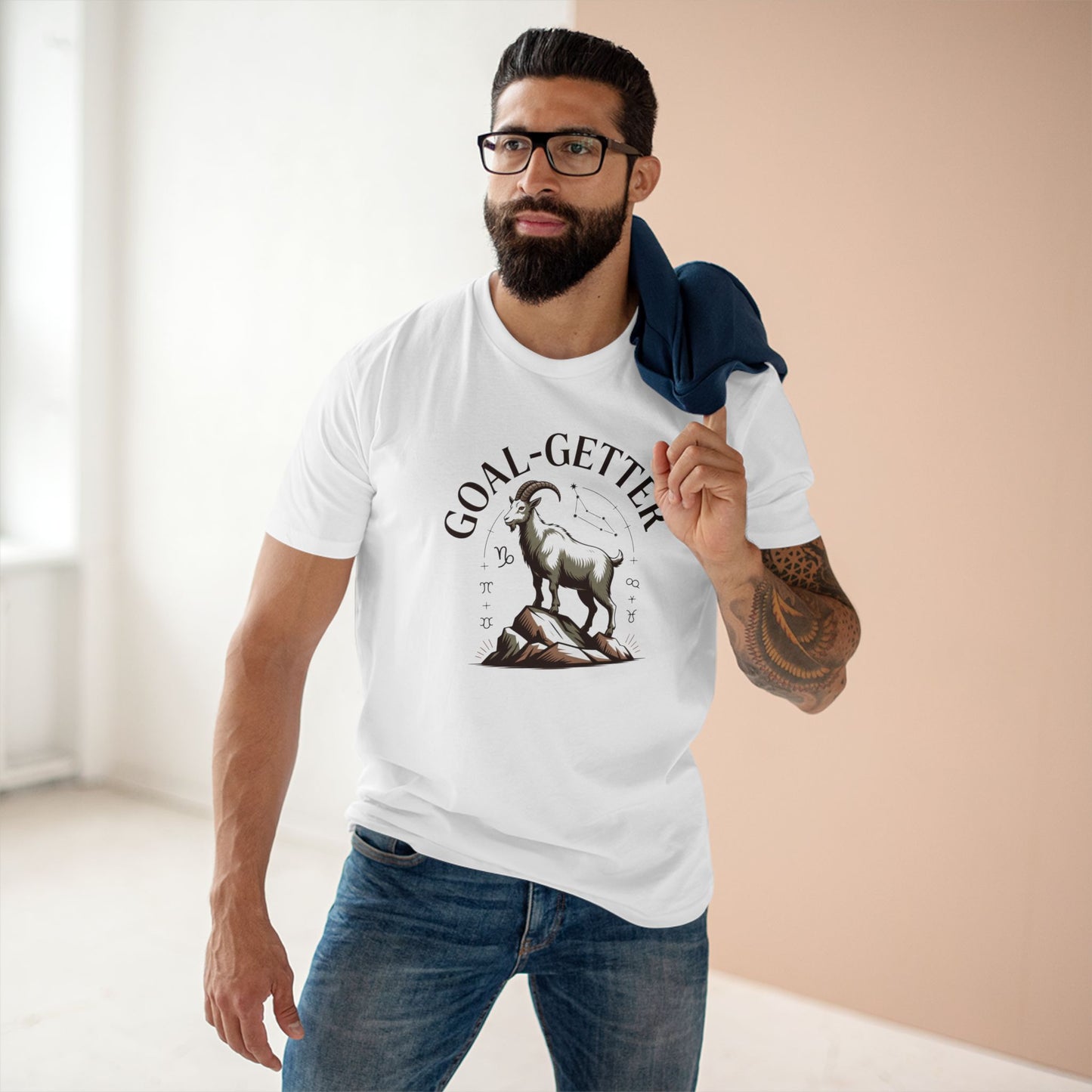 Goal-Getter Goat, Capricorn T-Shirt – Motivational Mountain Climber Tee