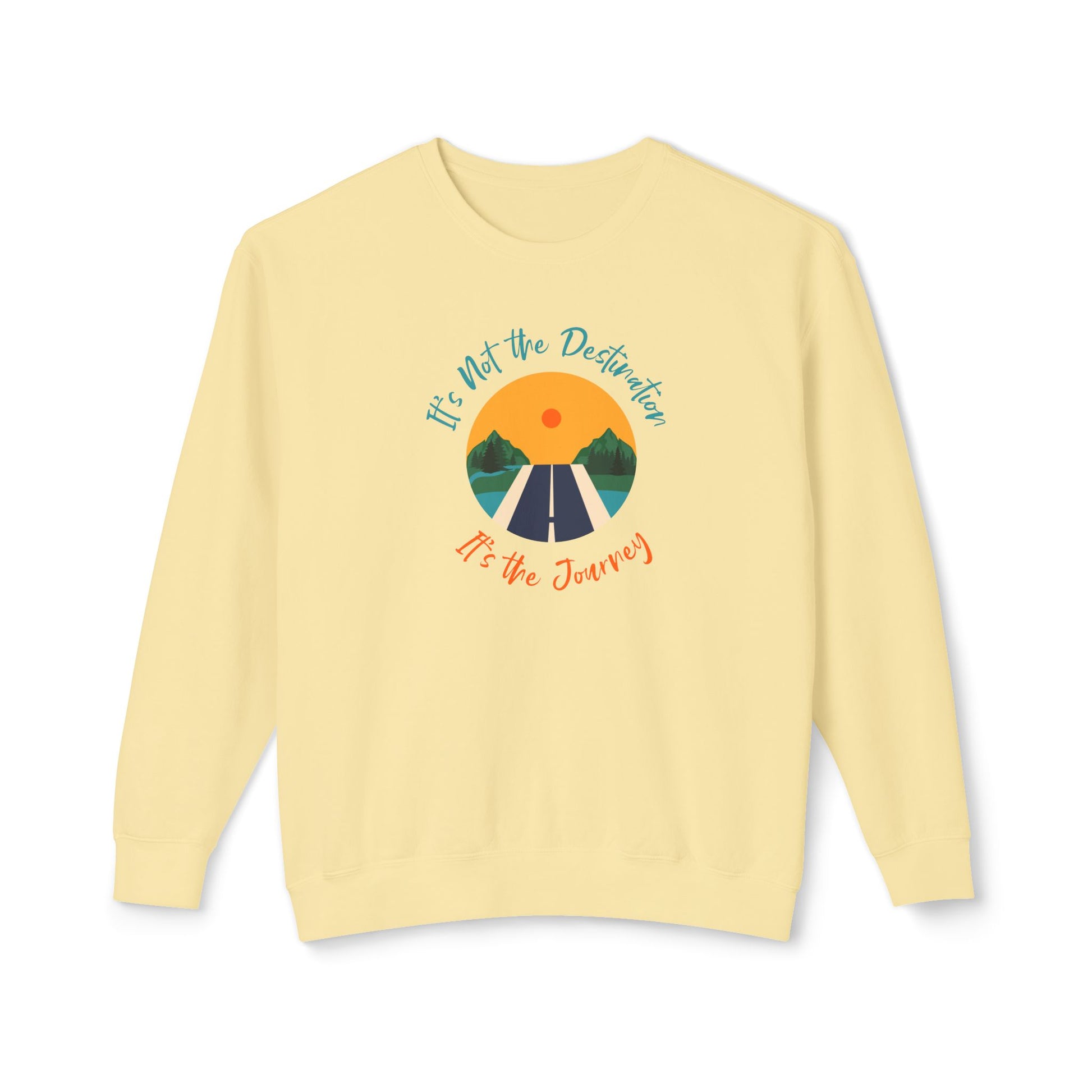 It’s The Journey, Unisex Lightweight Crewneck Sweatshirt - Psychonaut Swag
