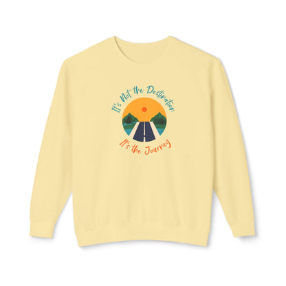 It’s The Journey, Unisex Lightweight Crewneck Sweatshirt - Psychonaut Swag