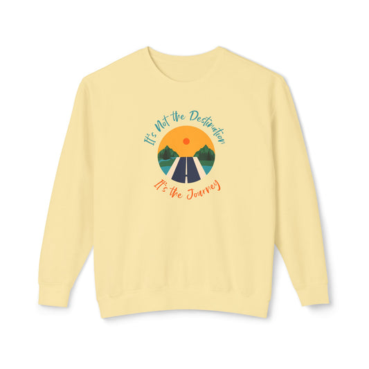 It’s The Journey, Unisex Lightweight Crewneck Sweatshirt - Psychonaut Swag