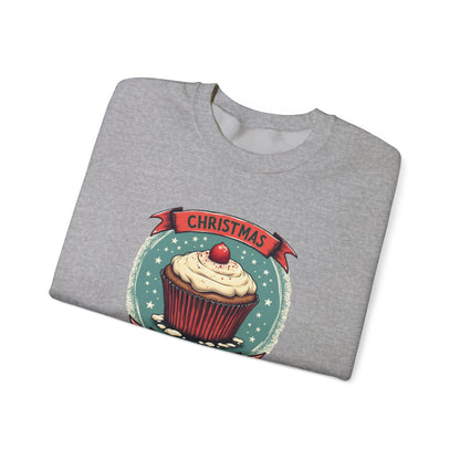Christmas Stud Muffin with Icing Sweatshirt - Cute Holiday Cupcake Crewneck