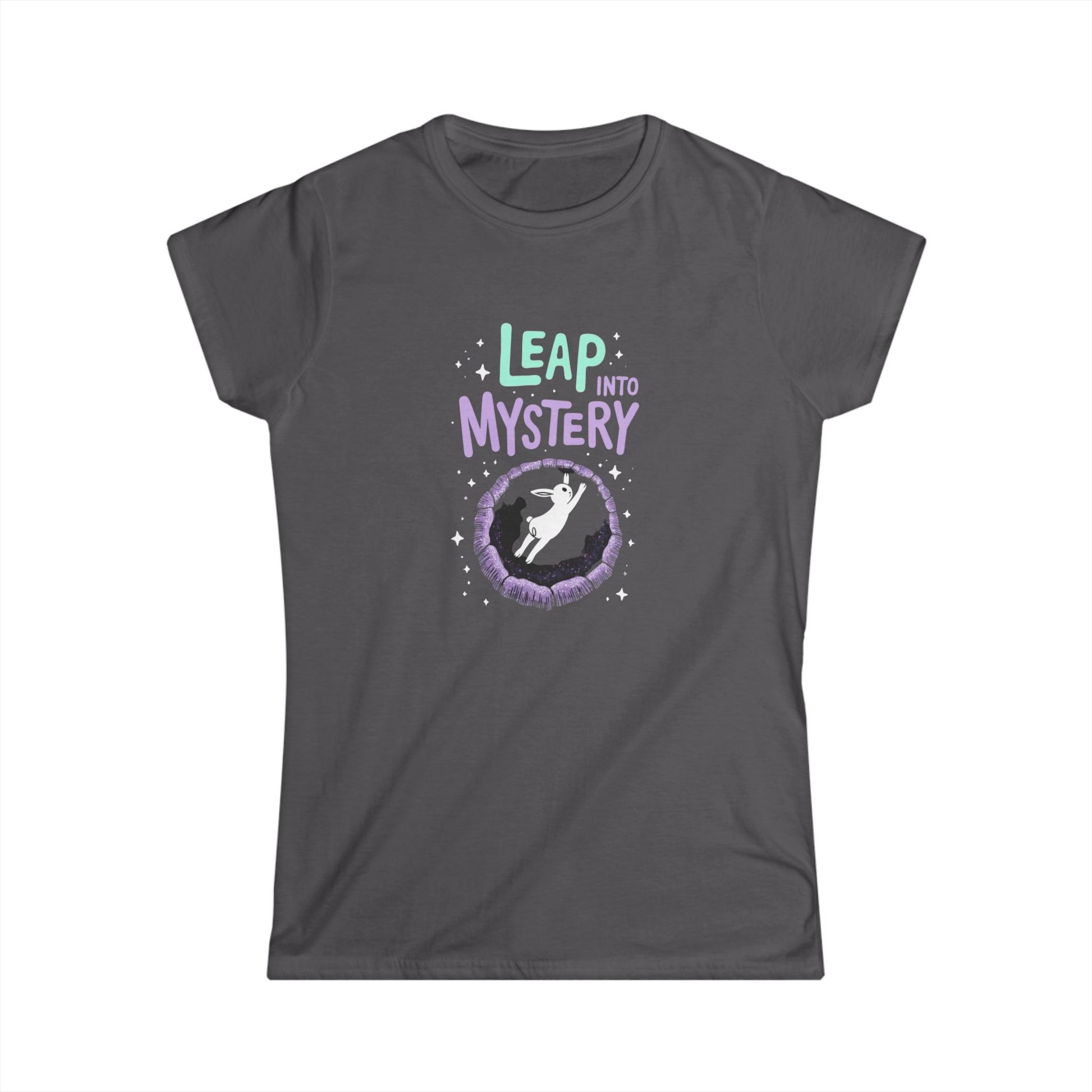 White Rabbit, Rabbit Hole, Women's Mystical Adventure Tee, Graphic T-Shirt for Dreamers, Leap into Mystery, Birthday Gift, Inspirational Art Shirt - Psychonaut Swag