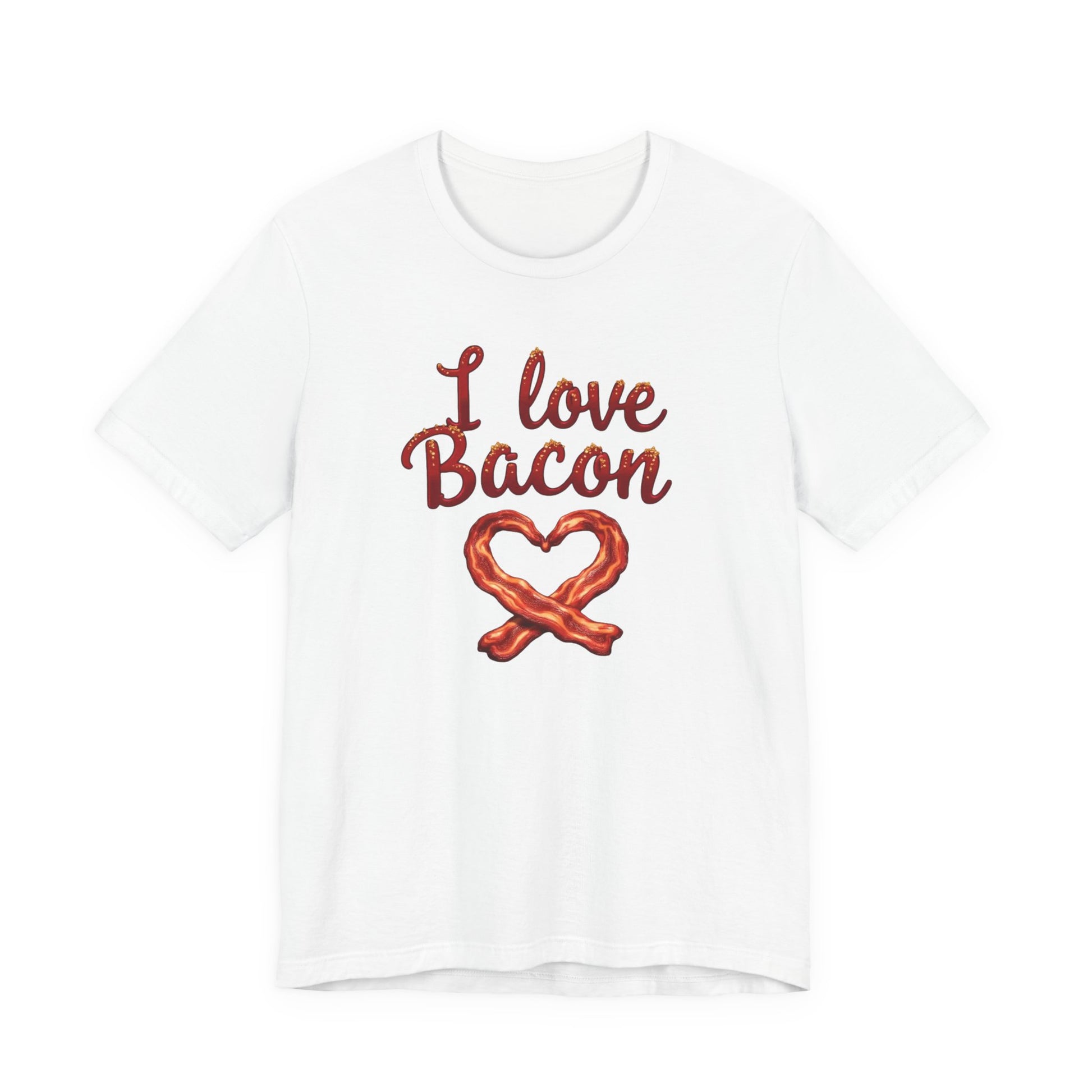 I Love Bacon Unisex Tee - Perfect for Food Lovers, Casual Outings, Gift for Bacon Fans, Foodie T-Shirt, Fun Cooking Tee - Psychonaut Swag