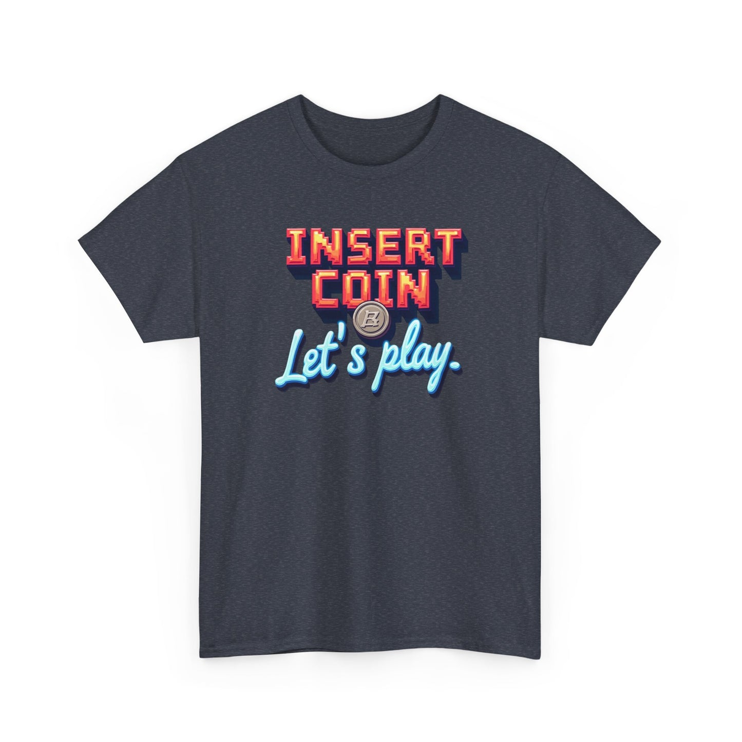 Insert Coin Tee, Let's Play Graphic Shirt, Retro Gamer T-Shirt, Unisex Cotton Tee, Gift for Game Lovers, Casual Wear