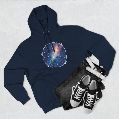 Galaxy Constellation Hoodie — Cosmic Star Map Fleece Pullover