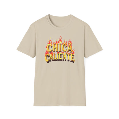 Hot Chick, Flame T-Shirt, Trendy Graphic Tee, Chica Caliente Shirt, Gift for Her, Summer Fashion, Casual Style - Psychonaut Swag