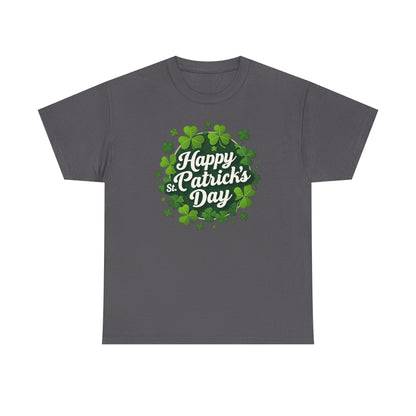St. Patrick's Day Shamrock T-Shirt — "Happy St. Patrick's Day" Tee