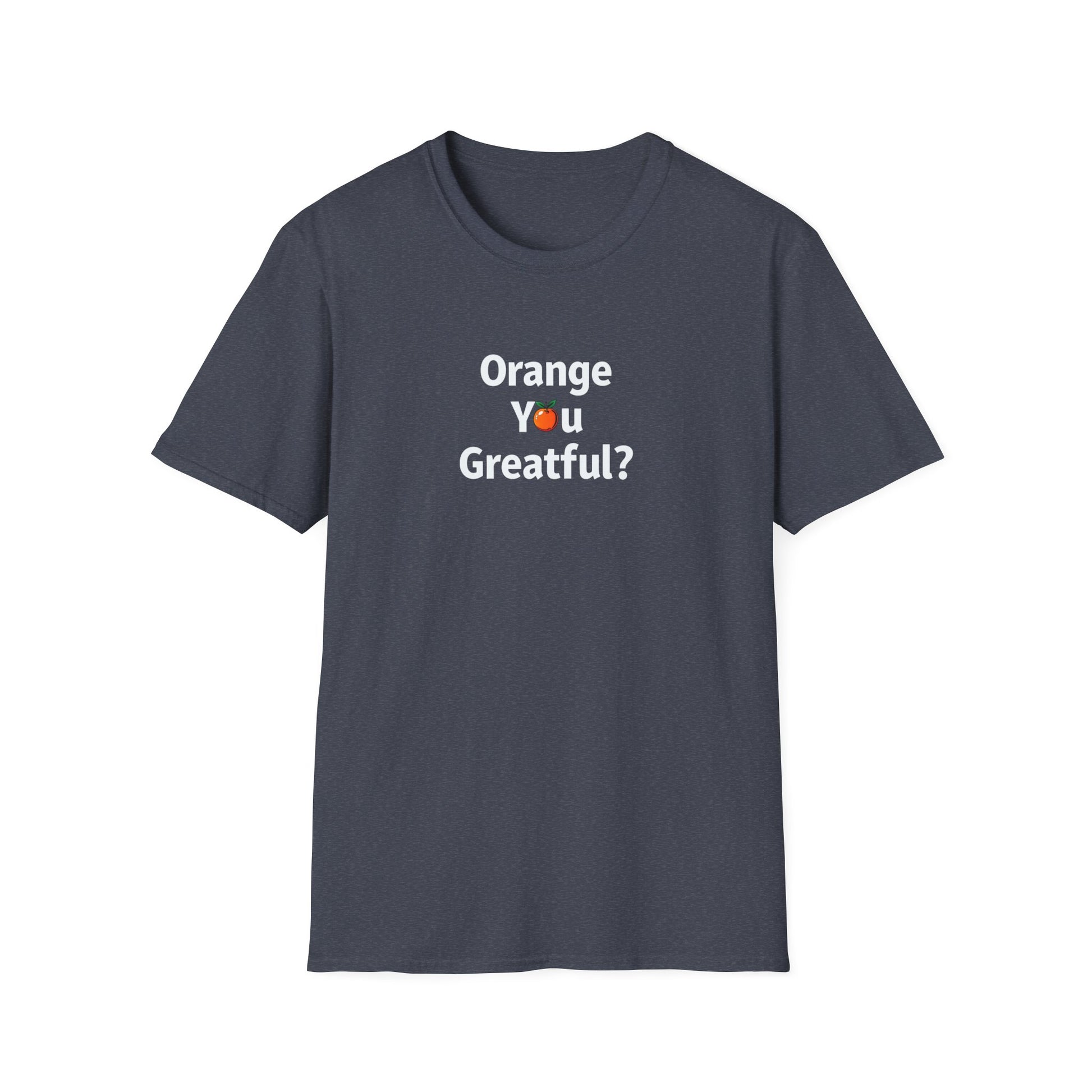 Grateful Orange T-Shirt, Unisex Casual Wear, Thanksgiving Shirt, Fall Vibes Tee, Gift for Friends, Comfortable Everyday Apparel - Psychonaut Swag
