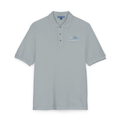 Advanced Mobile, Unisex Polo Shirt with Embroidery, Casual Wear, Gift for Dad, Customizable Shirt, Summer Wardrobe Essential